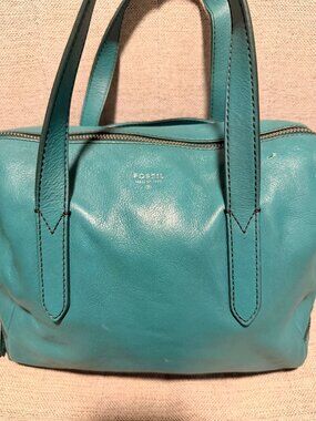 Fossil Sydney Satchel Teal Green